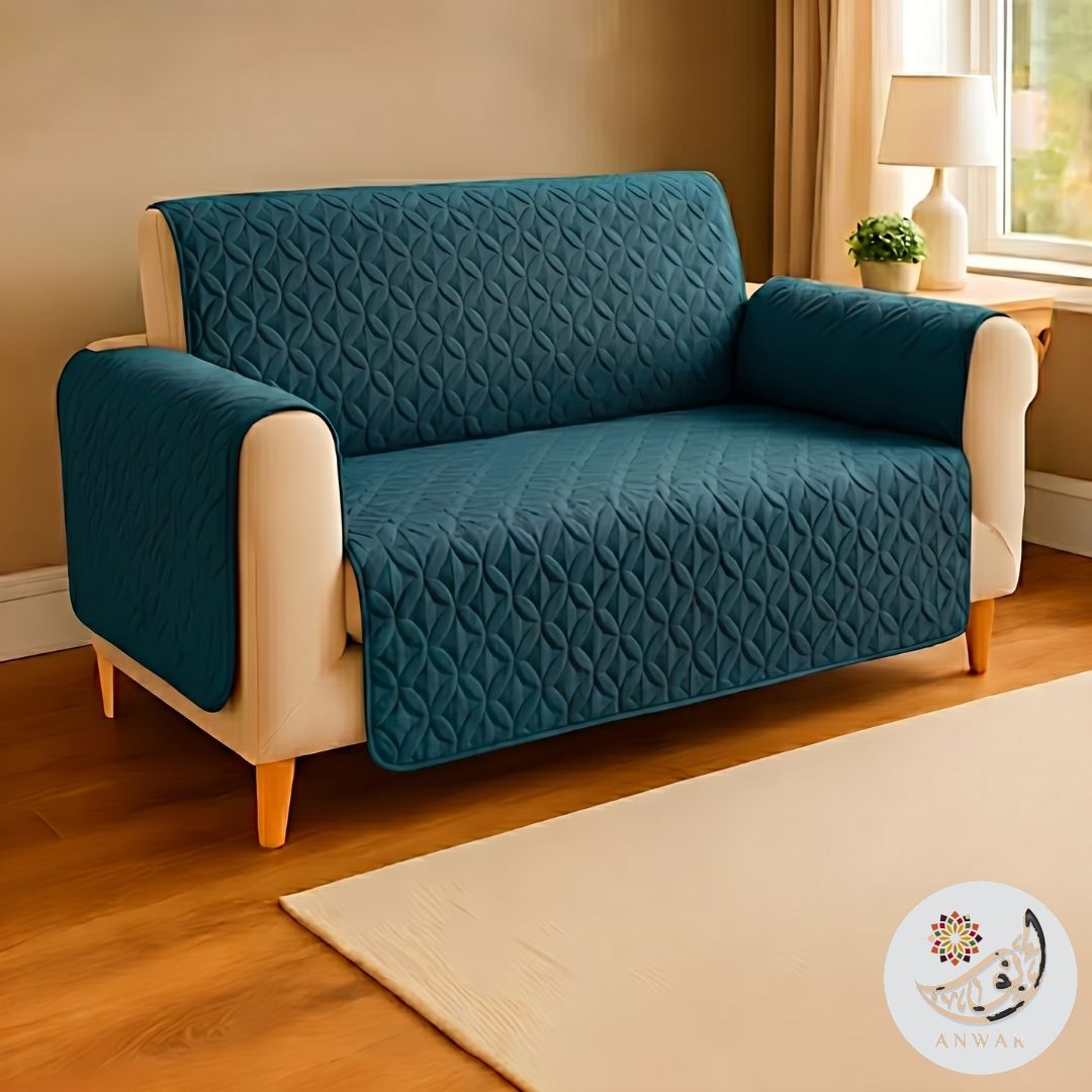Quilted Sofa Covers - Zinc