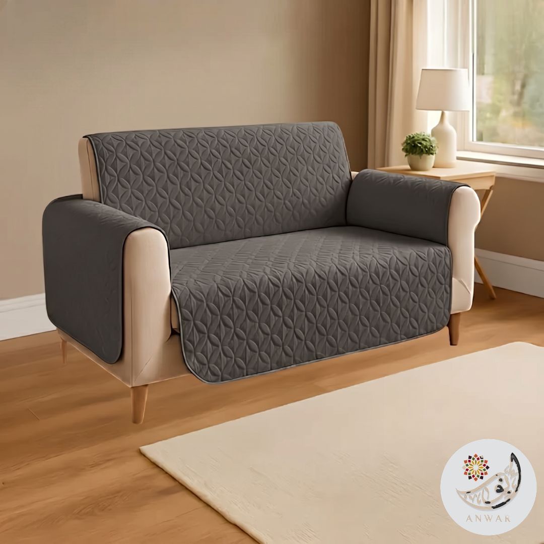 Quilted Sofa Covers - Grey