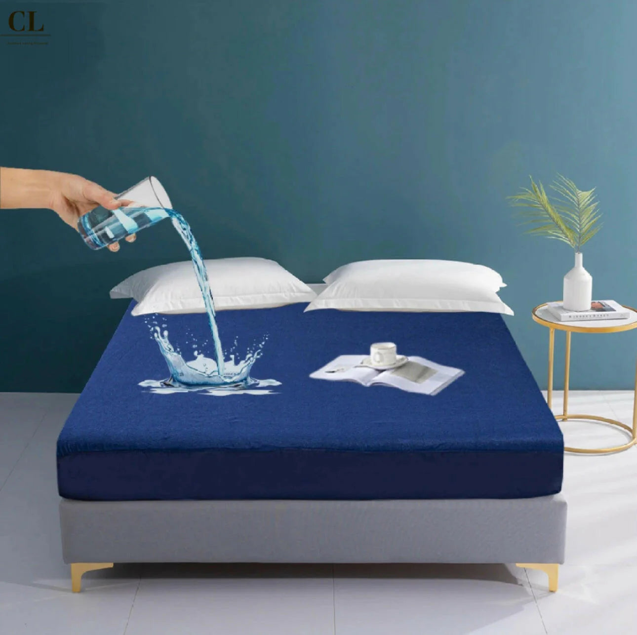 Waterproof Mattress Cover – Navy Blue