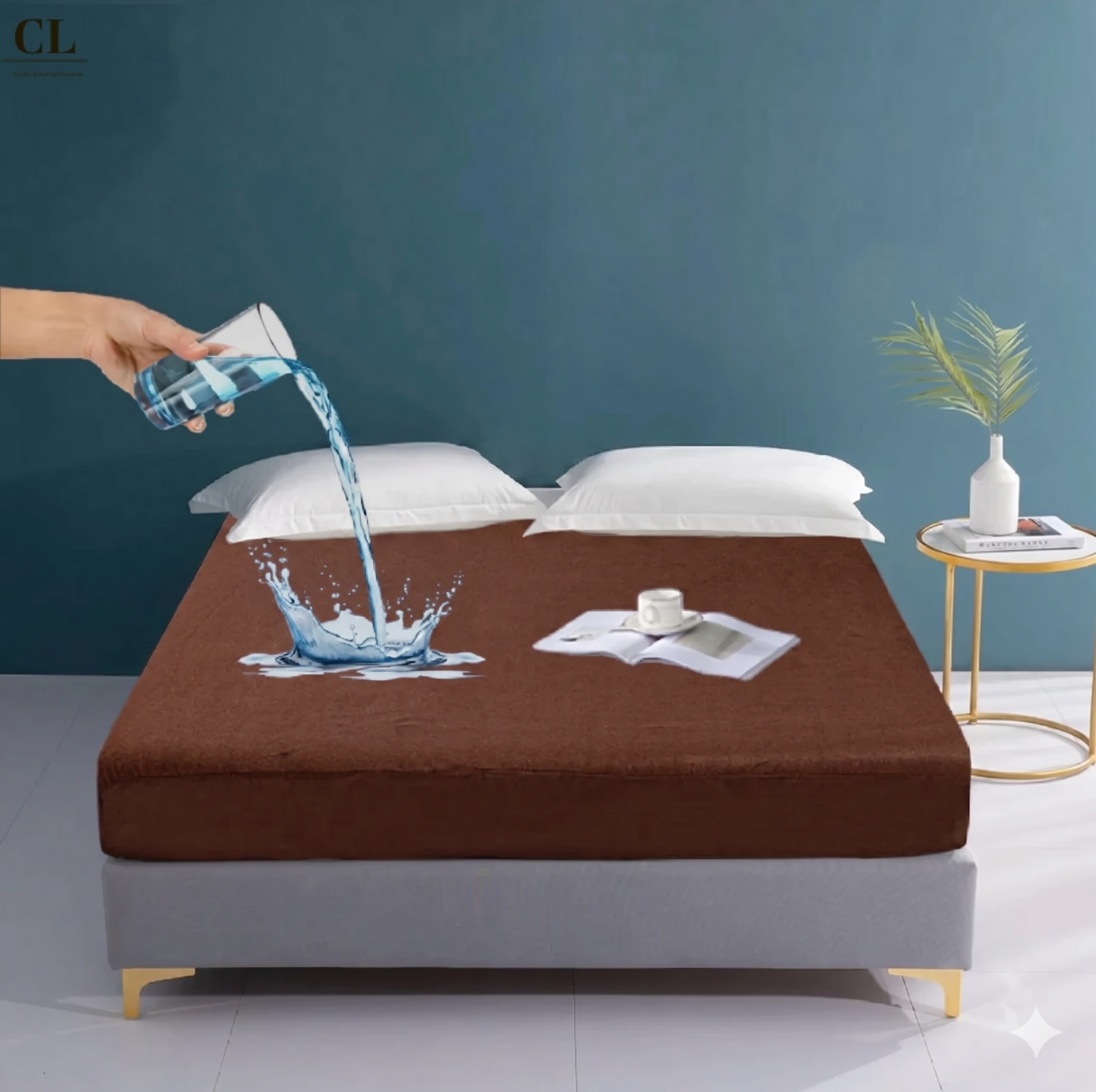 Waterproof Mattress Cover – Brown