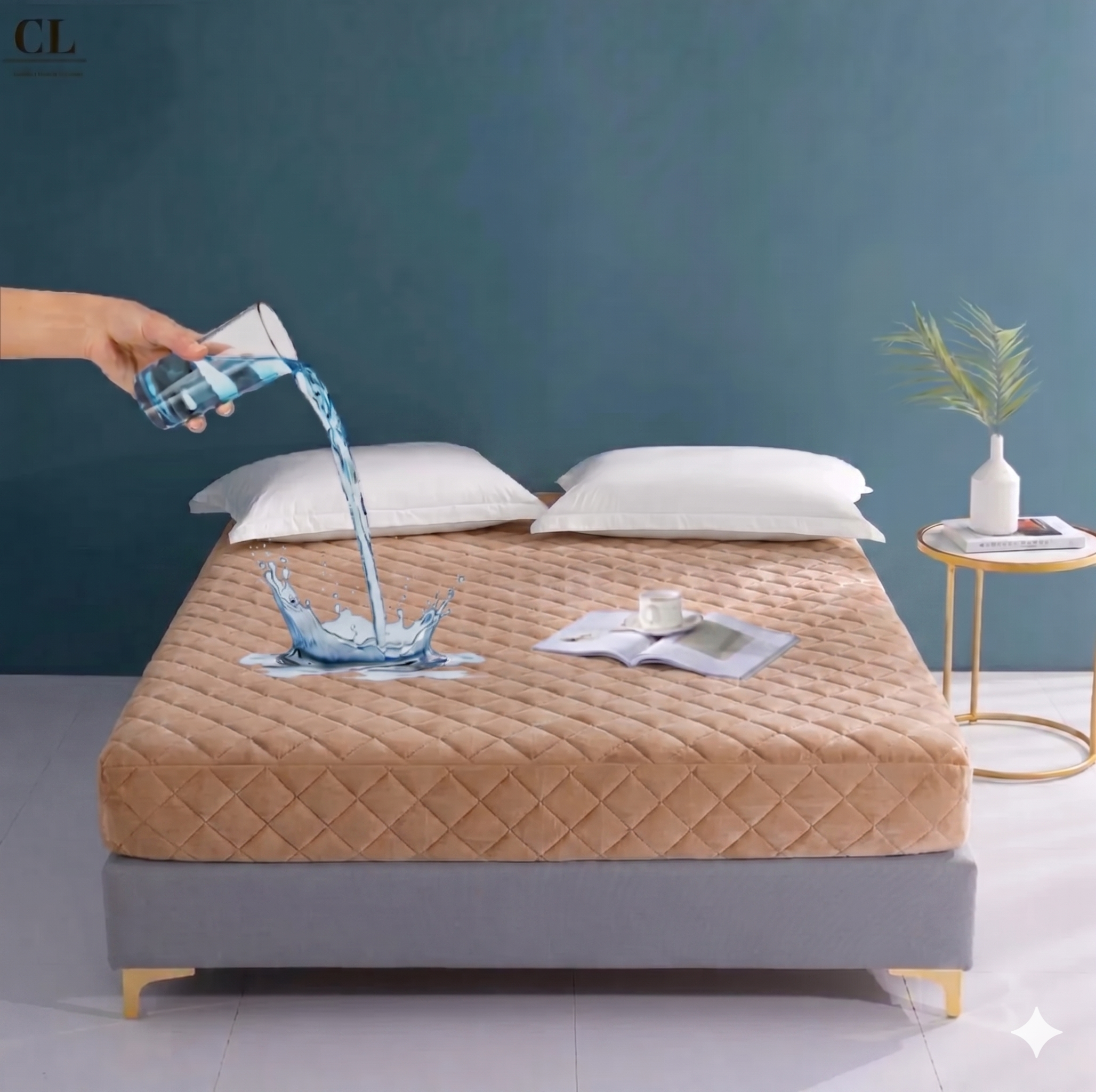 Waterproof Quilted Mattress Cover – Golden
